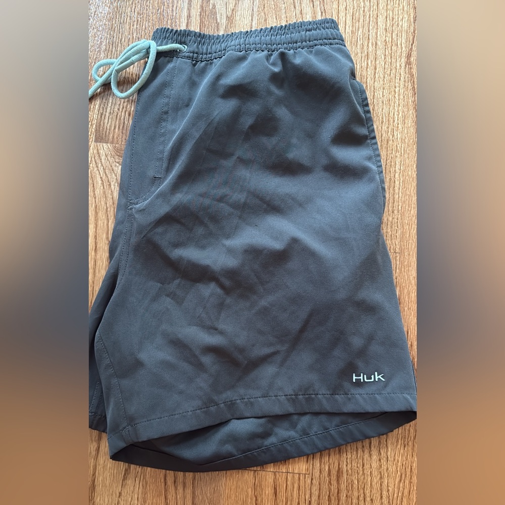 Huk Charcoal Swim Shorts